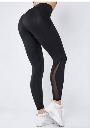 Picture of a Women's High Waist Workout Gym Anti-Sweat Leggings black