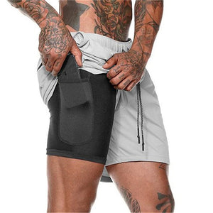 picture of a Plain Men's Swimming Shorts with Cellphone Storage white