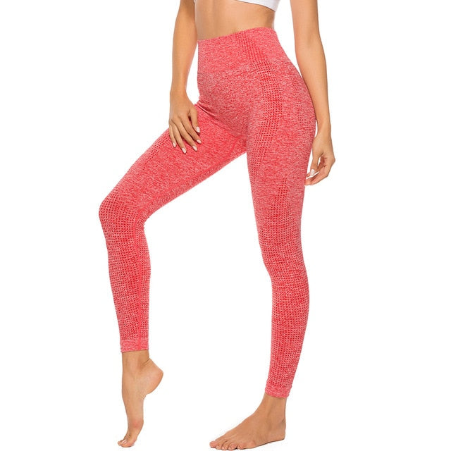 Picture of a Plain Women's Leggings for Fitness & Yoga red
