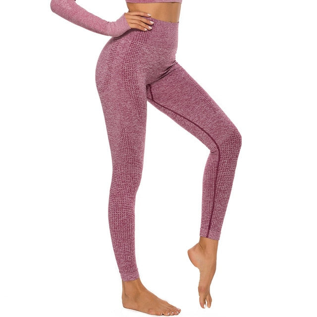 Picture of a Plain Women's Leggings for Fitness & Yoga wine red