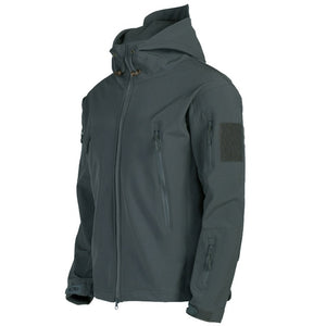 Picture of a Plain Men's Hooded Winter Jacket - Windproof and Waterproof grey