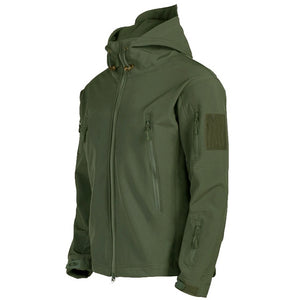 Picture of a Plain Men's Hooded Winter Jacket - Windproof and Waterproof green