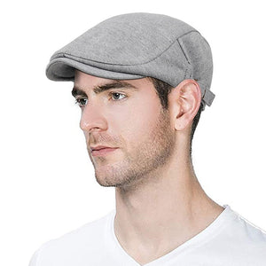 Picture of a Plain Men's Newsboy Cap Cotton Made & British Styled light grey