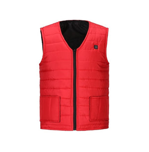 Picture of a Heated Winter Thermal Cotton Vest red