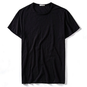 Picture of a Men's Short Sleeve Shredded Cotton T-Shirt black