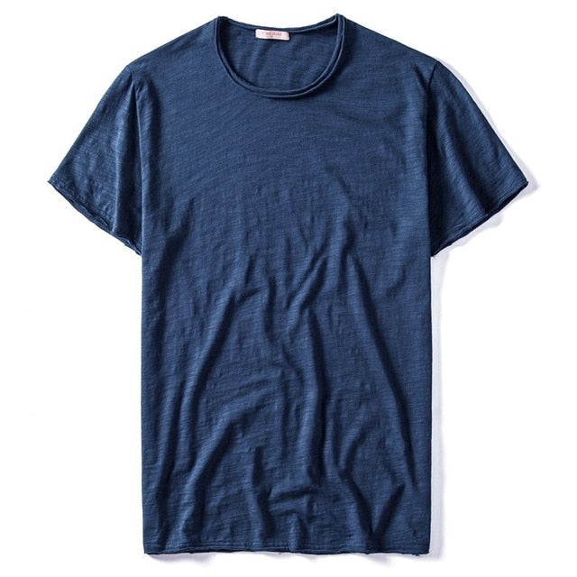Picture of a Men's Short Sleeve Shredded Cotton T-Shirt blue