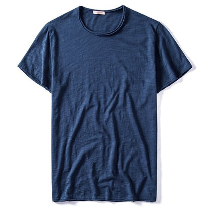 Picture of a Men's Short Sleeve Shredded Cotton T-Shirt blue