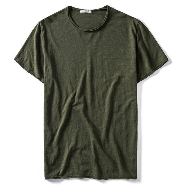 Picture of a Men's Short Sleeve Shredded Cotton T-Shirt green