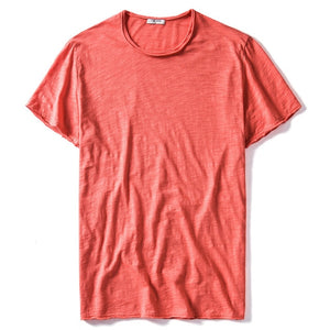 Picture of a Men's Short Sleeve Shredded Cotton T-Shirt light red