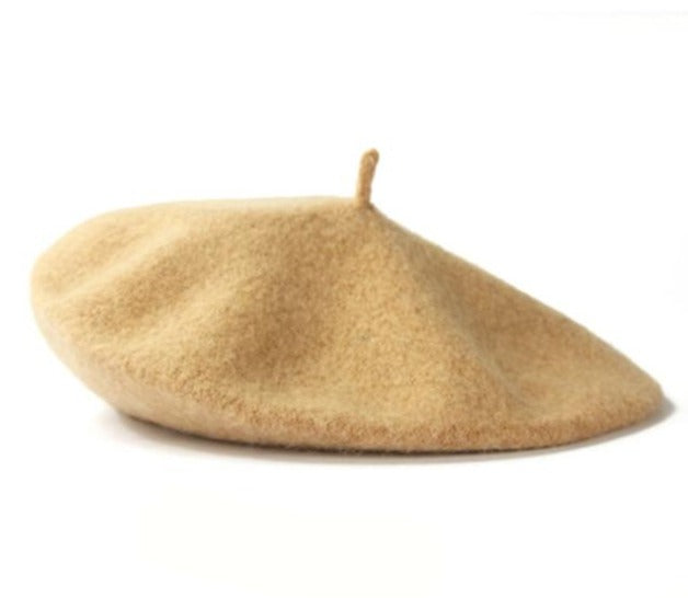 Picture of a Plain Women's Wool Beret sand