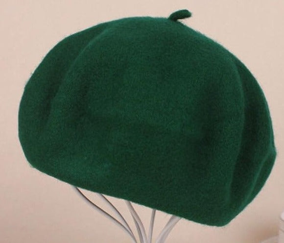 Picture of a Plain Women's Wool Beret green