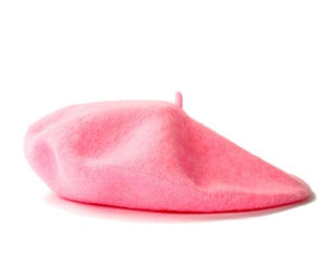 Picture of a Plain Women's Wool Beret pink