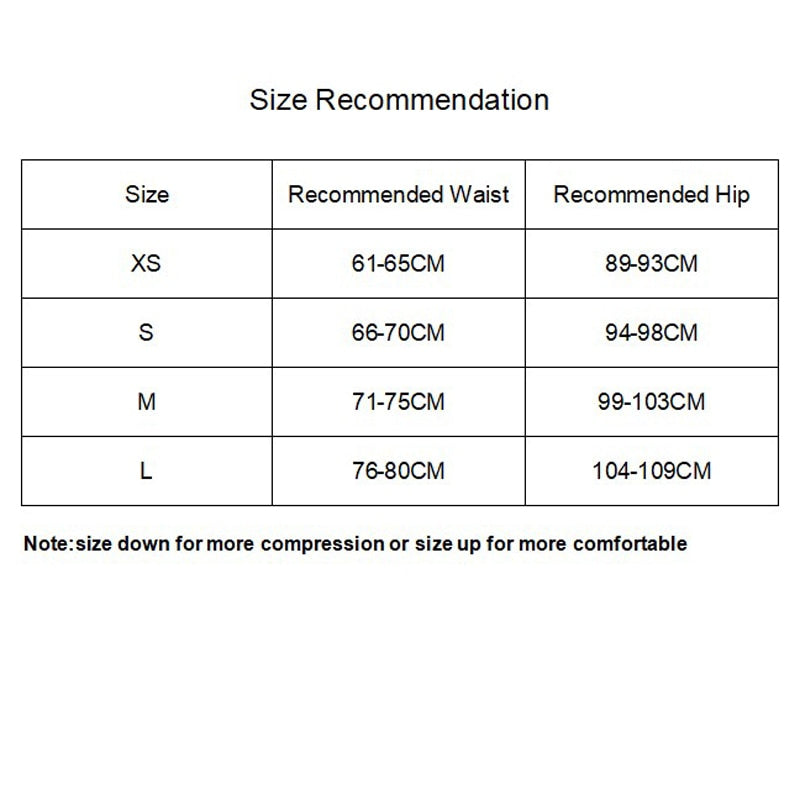 size chart image please call for a better description if using screen readers