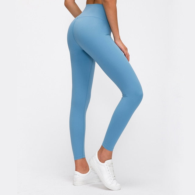 Picture of a Plain Women's Fitness Leggings blue