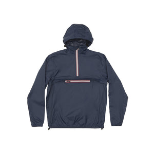 Picture of a Women's Quarter Zip Navy Blue Waterproof Rain Jacket product only